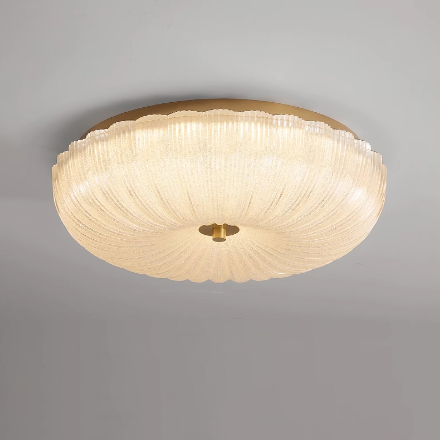 Textured Diffuser Ripple Glass Ceiling Light